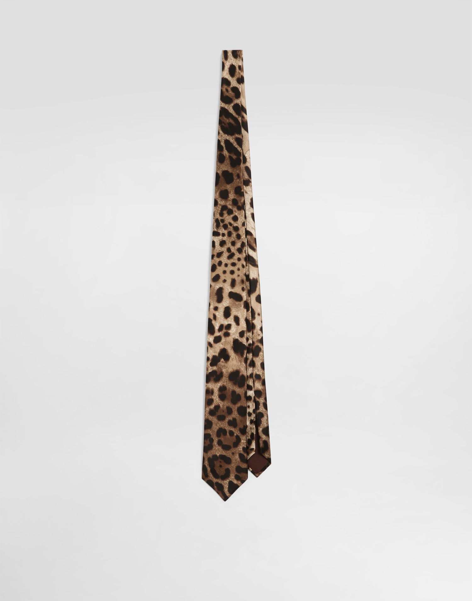 Tilbehør Dolce & Gabbana Dolce & Gabbana Satin Tie with Leopard Print Brun | GT181EFS1GTHY13M, 0
