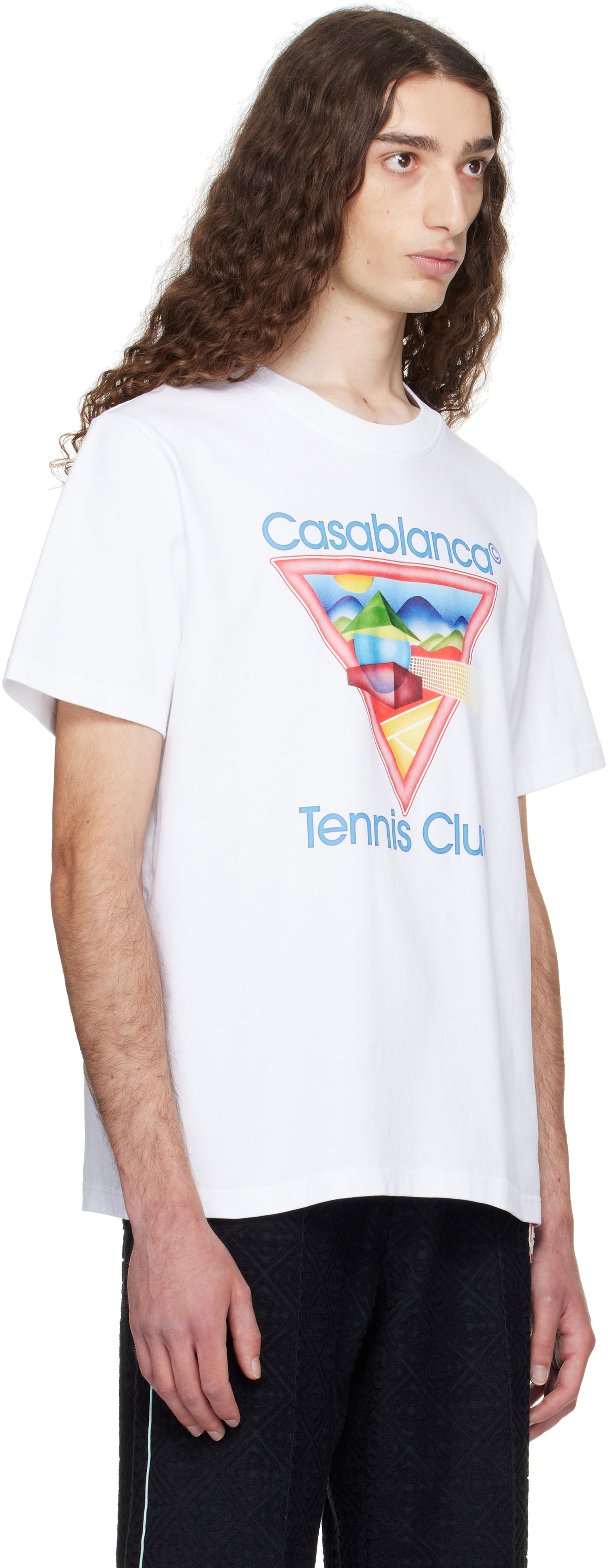 T-shirt Casablanca Casablanca 'Tennis Club' Icon T-Shirt Hvid | MPF25-JTS-001-01, 1