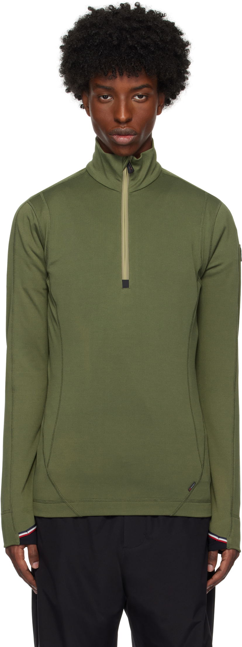 Sweater Moncler Half Zip Performance Top Grøn | J20978G00028899JO