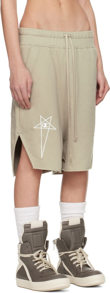 Shorts Rick Owens Rick Owens Champion Edition Beveled Pods Shorts Grøn | CW01E1688 CHFE, 1