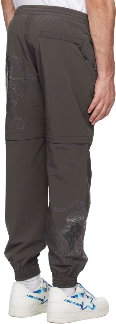Joggingbukser BAPE BAPE Tiger & Dragon Zip-Off Track Pants Grå | 001PTK701002L, 2