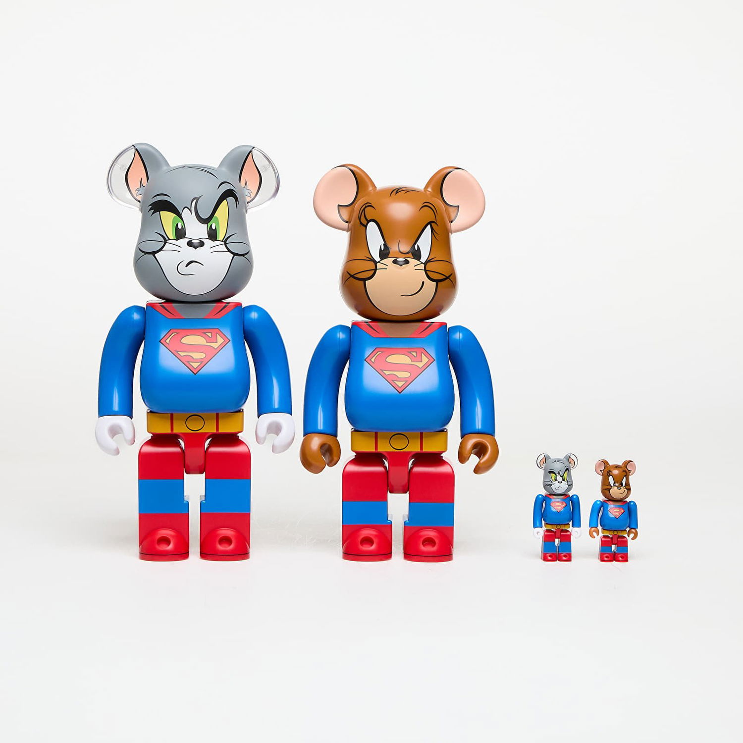Collectible Medicom Toy BE@RBRICK Tom & Jerry As Superman 100% & 400% Set Flerfarvet | 4530956612768, 0