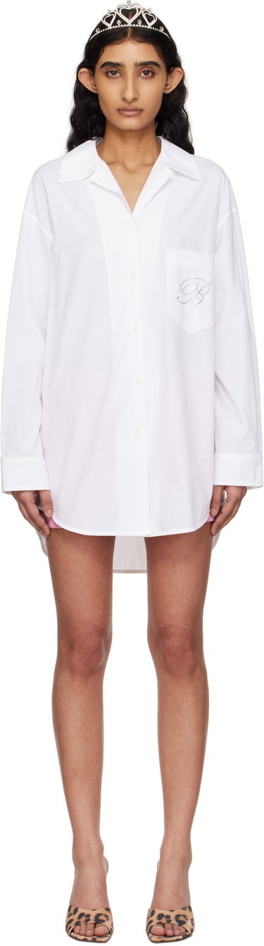 Skjorte Blumarine Blumarine Cotton Poplin Shirt Hvid | P522C335A, 0