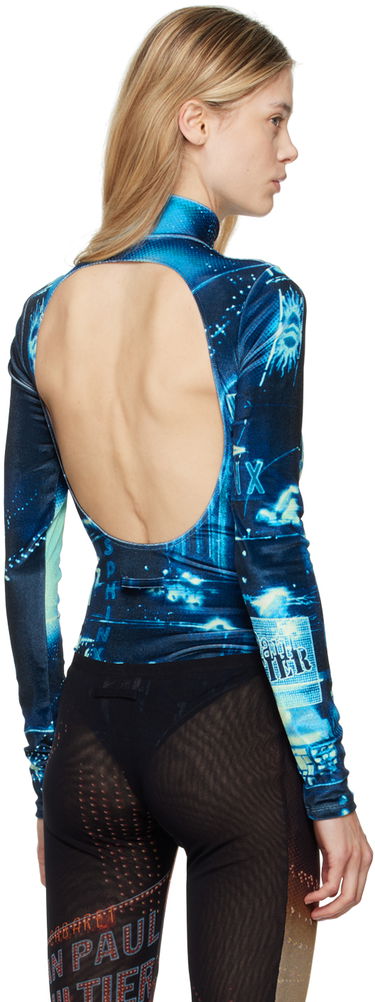 Krop Jean Paul Gaultier Gaultier Velvet Printed Turtleneck Bodysuit Flerfarvet | 24/30-F-BD049-J554-59560100, 2