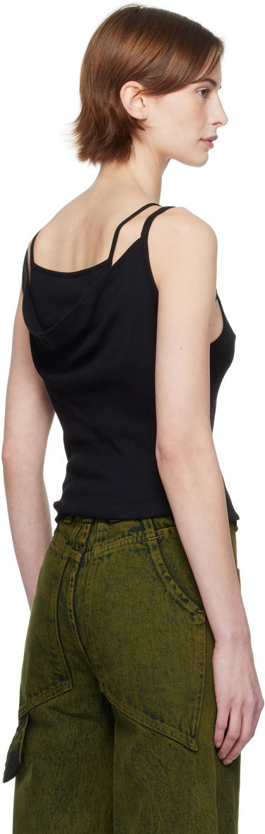 Tanktop Eckhaus Latta Eckhaus Latta Flip Tie-Front Tank Top Sort | 1205-EL-PS25-A -, 2
