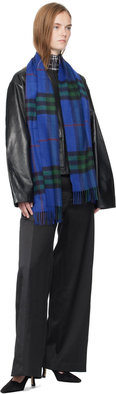Tørklæde Burberry Burberry Check Cashmere Scarf Blå | 8112630, 1