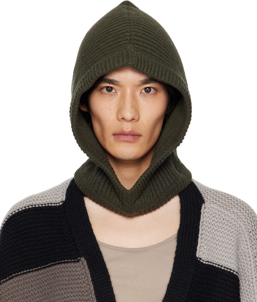 Hat Rick Owens Rick Owens Concordians Cashmere Knit Hood Grøn | RU02E1481 WSBR