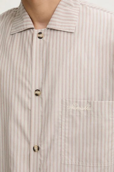 Skjorte Nanushka JELMER Regular Fit Collared Shirt Beige | NM24PFSH02475, 1