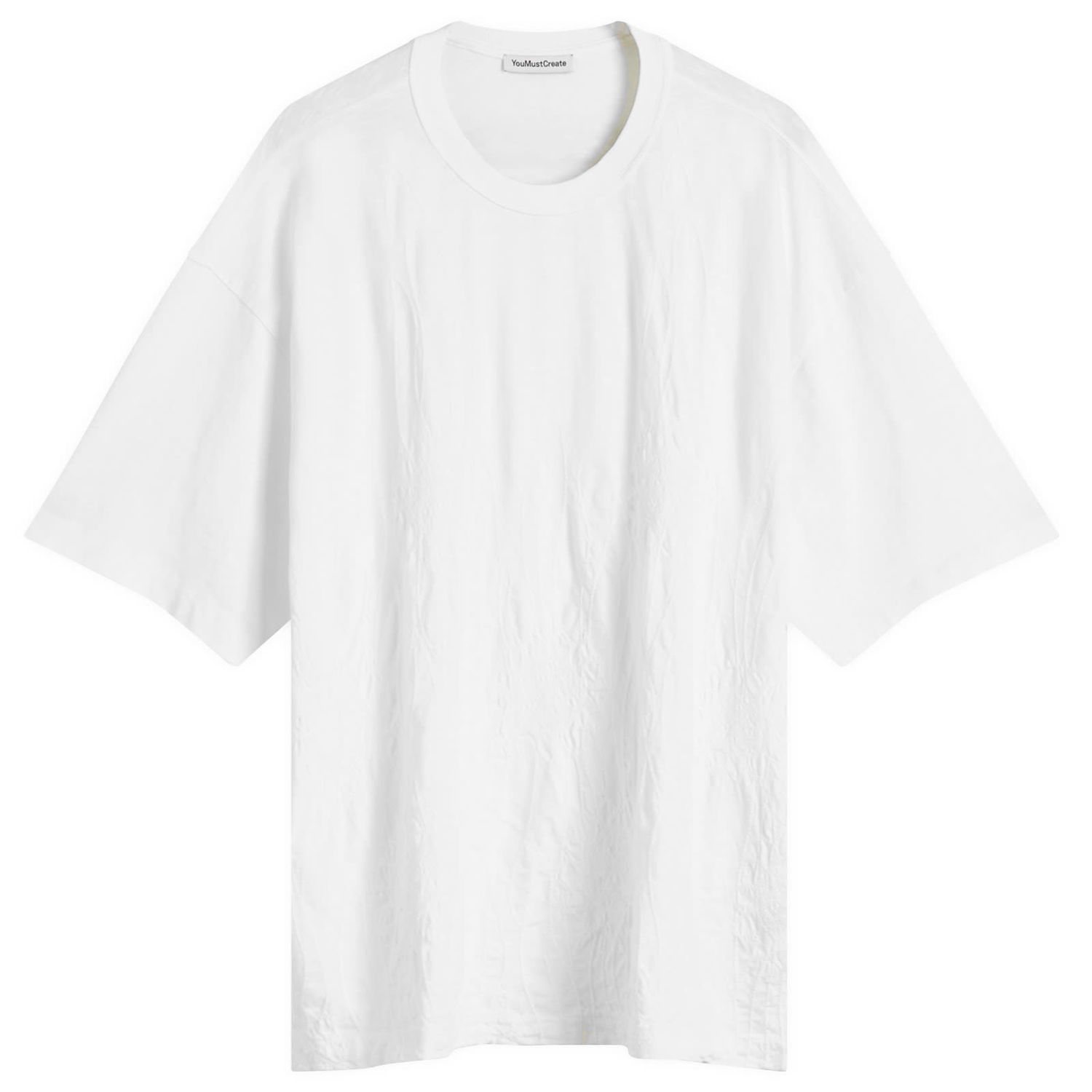 T-shirt YMC YMC Embroidered Sunflower T-Shirt, Size Large Hvid | P6YAG-10, 0