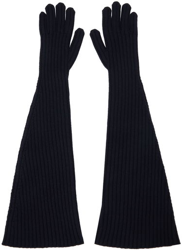Handsker The Row Long Gloves Mørkeblå | 8343-Y556, 1