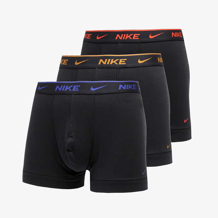 Boksere Nike DRI-FIT Everyday Cotton Stretch Trunk 3-Pack Black Sort | 0000KE1008-EXZ