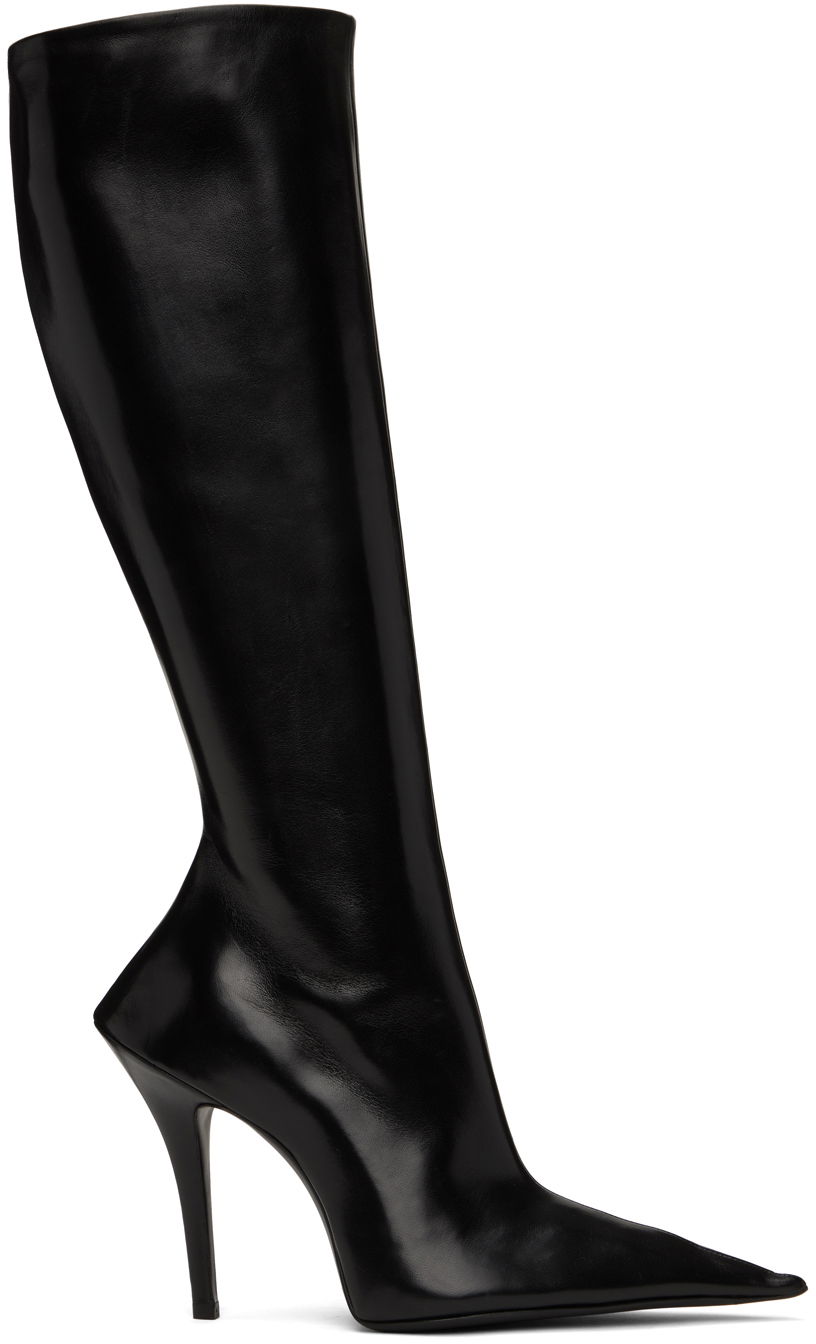 Sneakers og sko Balenciaga Leather Witch 110 Boots "Black" Sort | 747611 WBCW0, 0