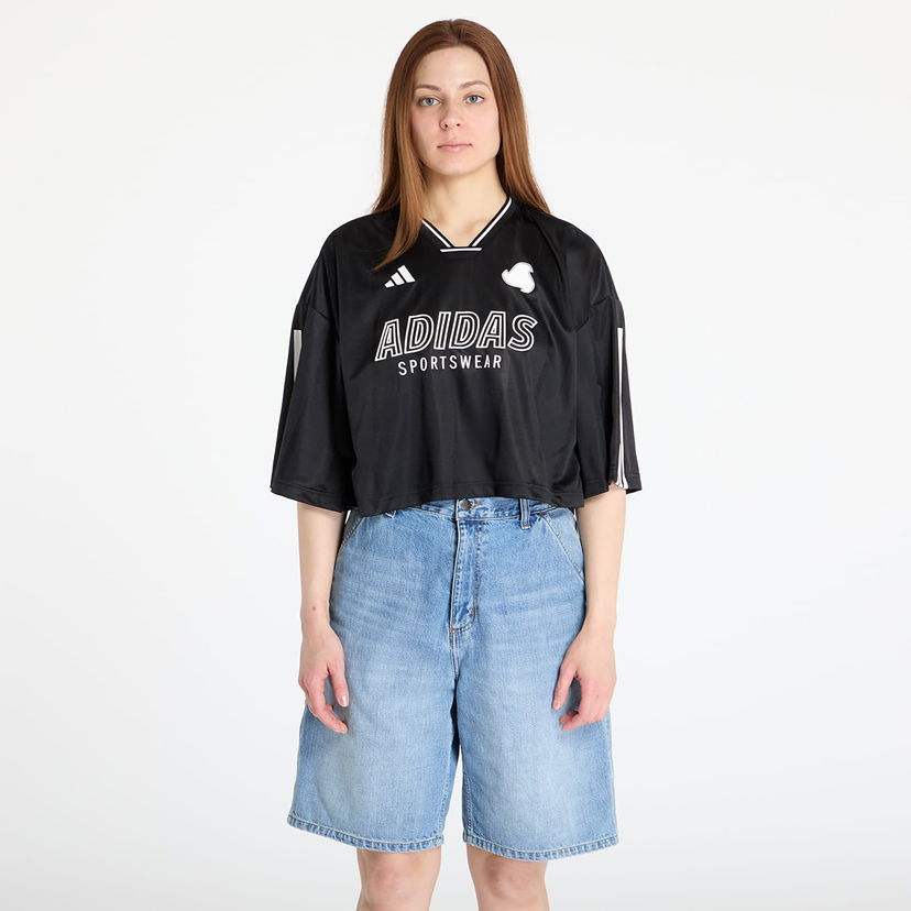 Crop top adidas Originals Tiro Cut 3 Stripes Oversized Mesh Crop Top Sort | JG4097