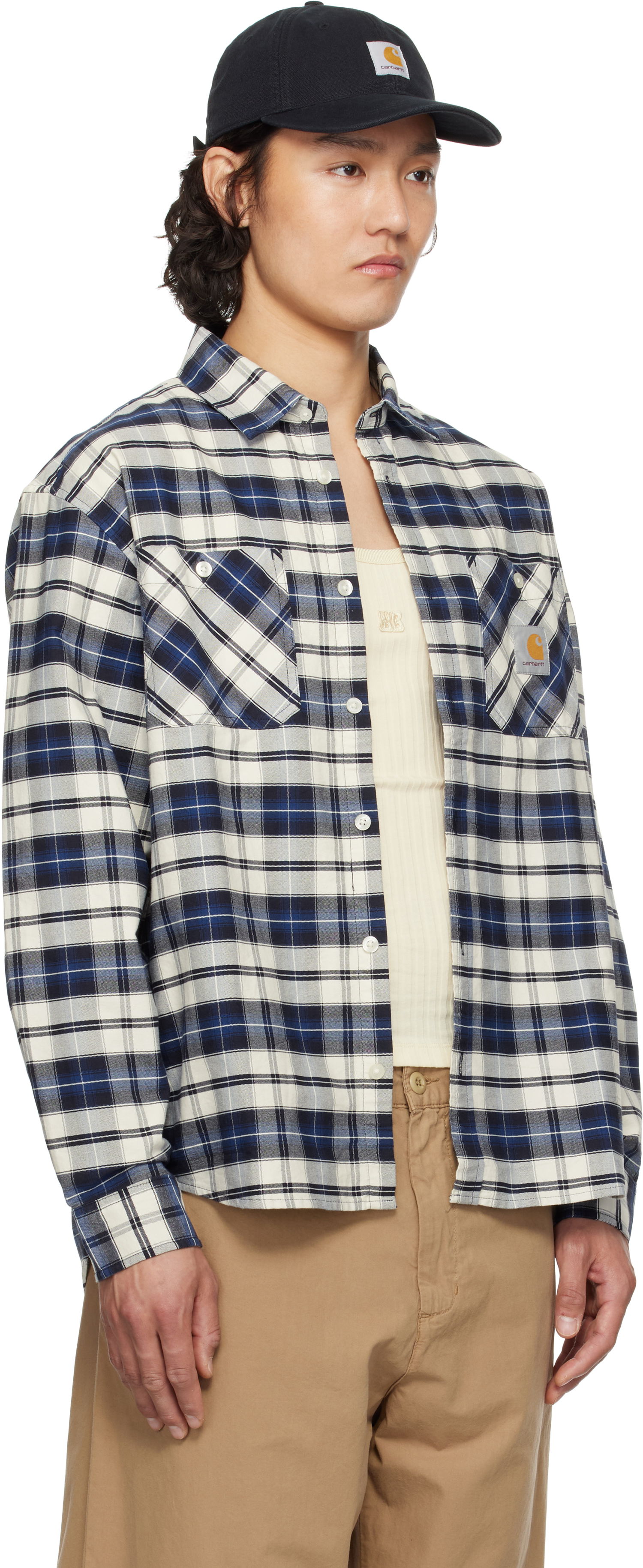 Skjorte Carhartt WIP Carhartt WIP Tarbell Check Button-Down Shirt Blå | I034545, 1