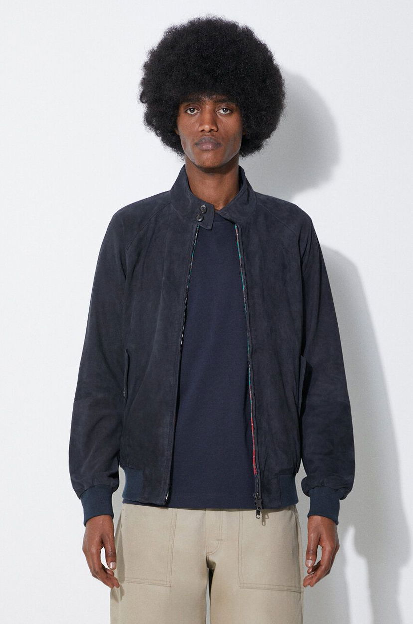 Bomberjakke Baracuta Baracuta G9 Suede Jacket Mørkeblå | BRCPS0939