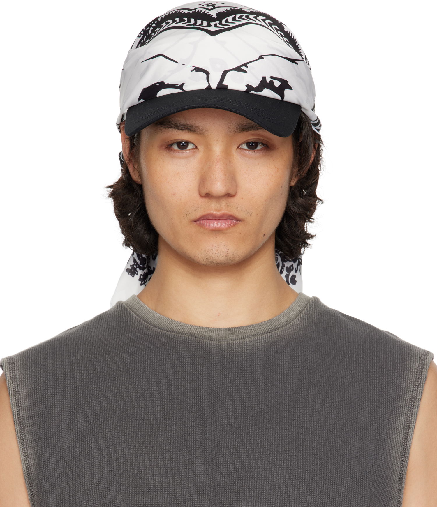 Kasket We11done We11done Bandana Scarf Cap Sort | WD-AH1-25-435-U-WH, 0