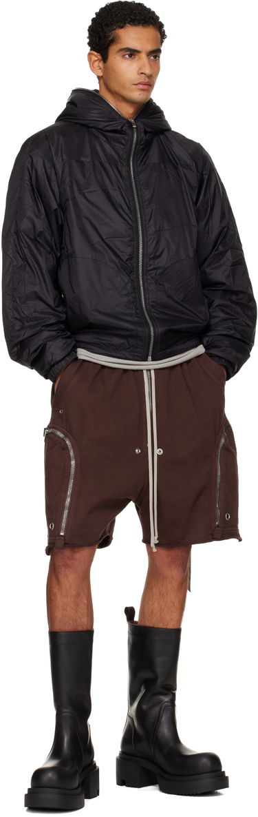 Shorts Rick Owens Rick Owens DRKSHDW Concordians Bauhaus Drawstring Zipped Cargo Shorts with Raw Hem Brun | DU02E7389 RIG, 3