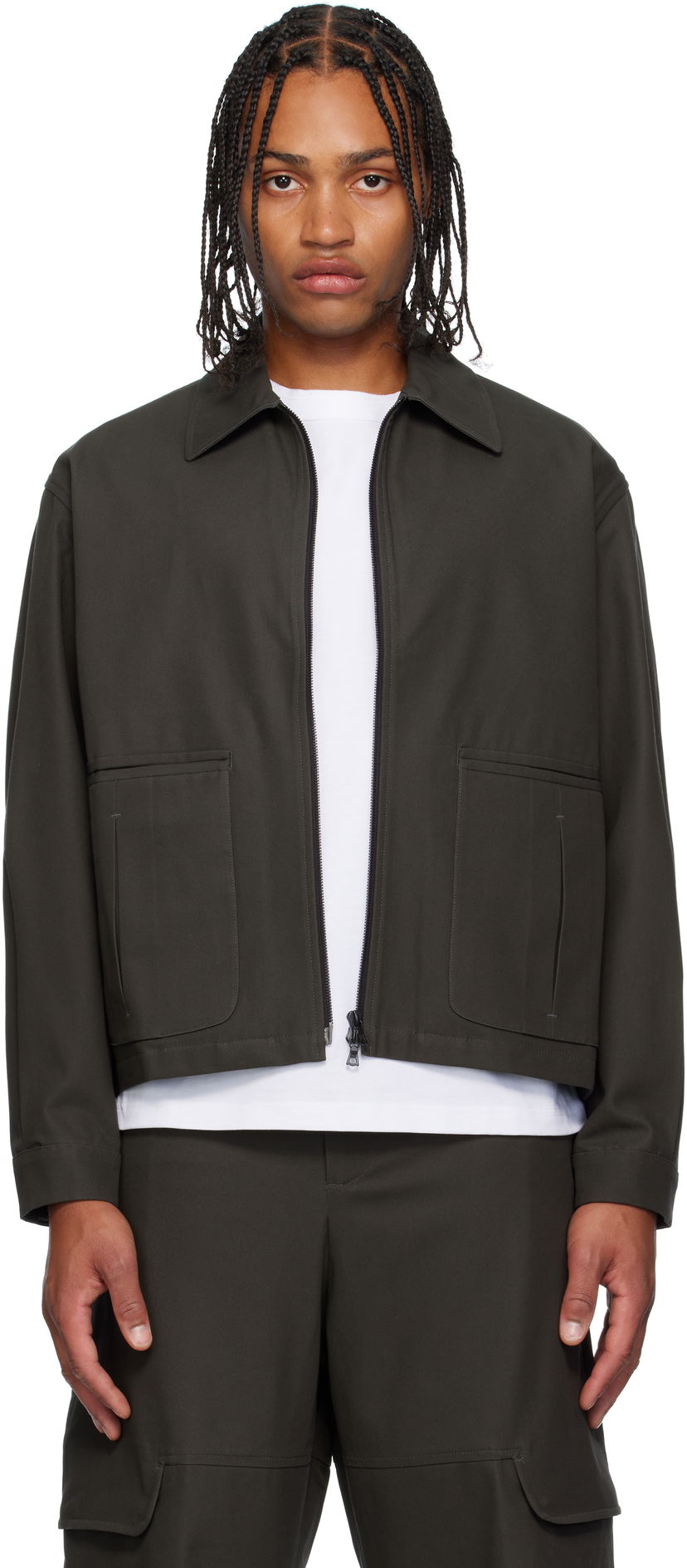 Jakke sage NATION Sage Nation Index Cotton Twill Jacket Grøn | S118 INDEX JACKET COTTON TWILL