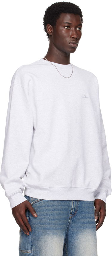 Sweatshirt Dime Dime Cursive Small Logo Crewneck Sweatshirt Grå | DIMESU2538ASH, 1