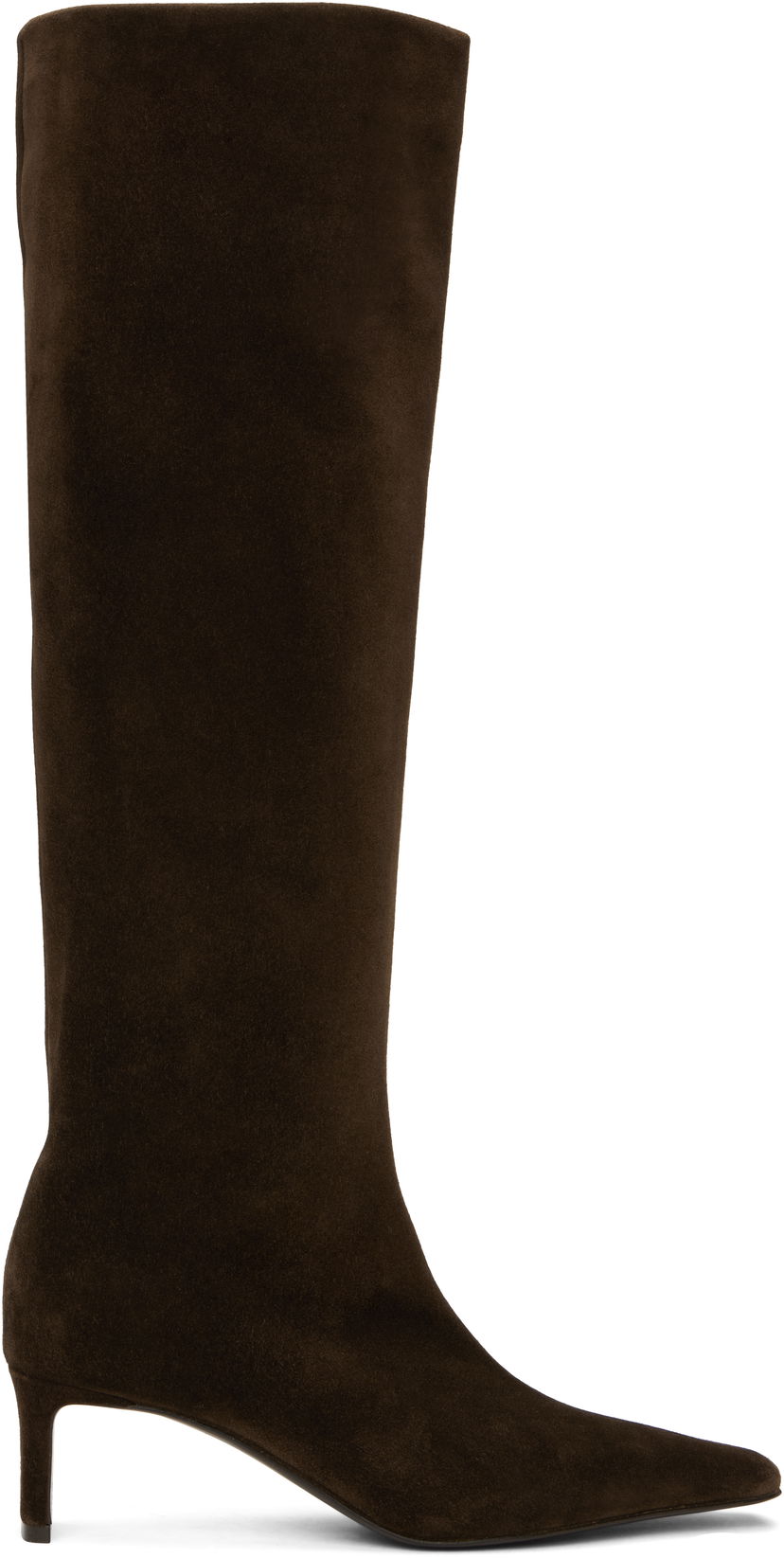 Sneakers og sko Khaite Khaite Ona Suede Knee-High Boots Brun | F1099-726