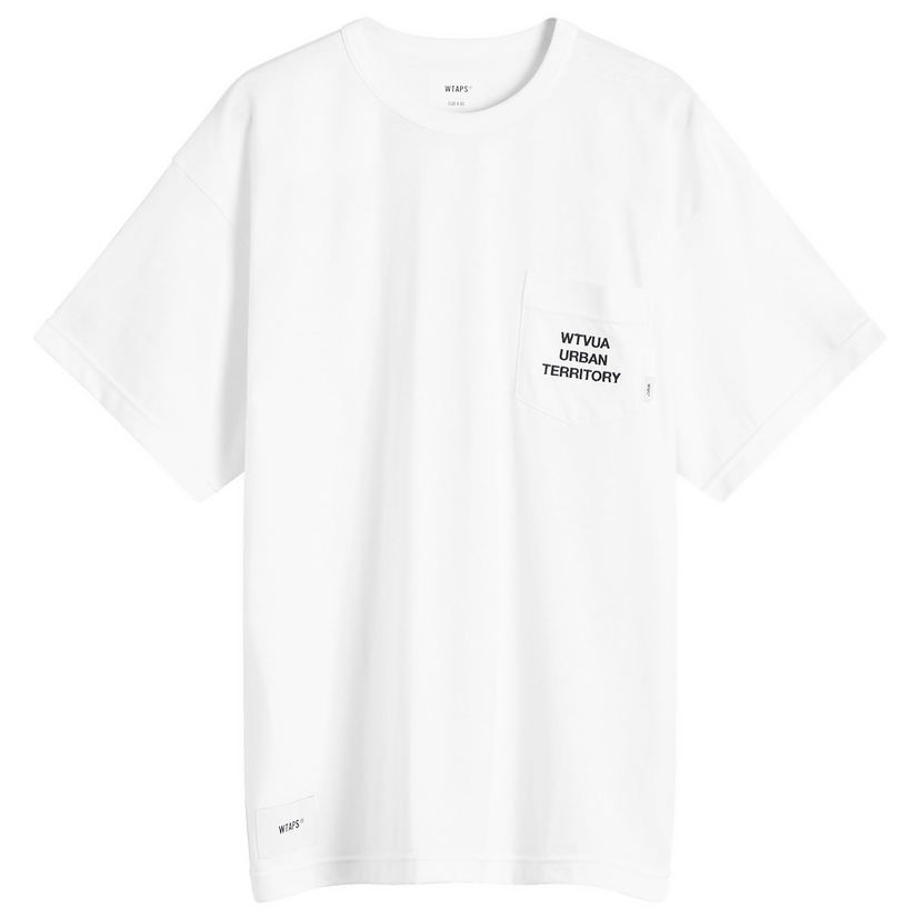 T-shirt WTAPS Embroidered Pocket T-Shirt Hvid | 242ATDT-CSM15-WHT