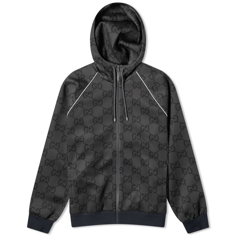 Jakke Gucci Light Neoprene Jumbo GG Hooded Jacket Grå | 771619-XJF52-1155