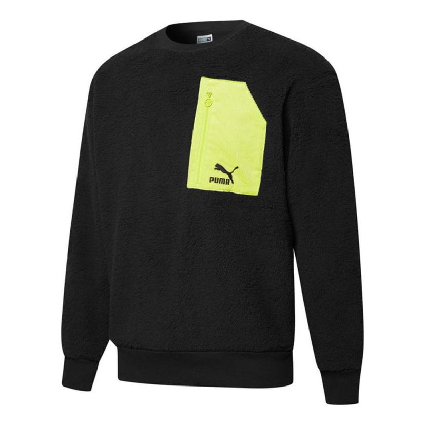 Sweater Puma Retro Sherpa Crew Neck Sweatshirt Sort | 534814-01