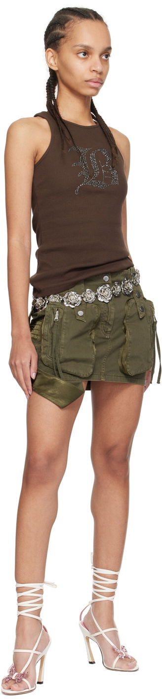 Nederdel Blumarine Cargo Pocket Denim Miniskirt Grøn | P422J109A, 3