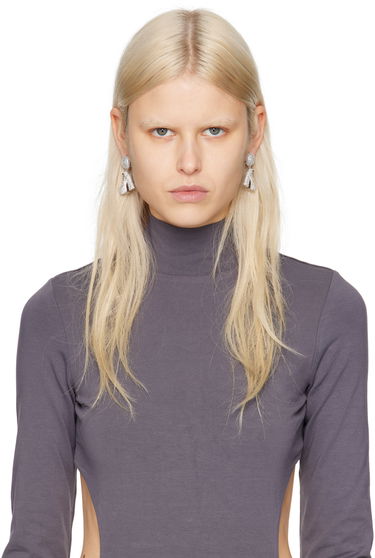 Øreringe Marc Jacobs Marc Jacobs Kiki Crystal Platform Boots Drop Earrings Metalisk | 2R3JER001J77, 2