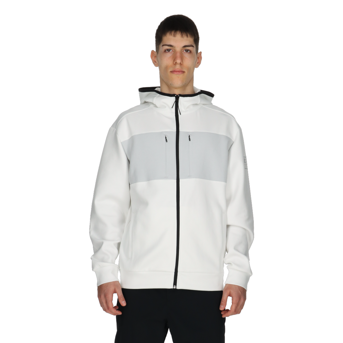 Sweatshirt Champion Color Block Full-Zip Hooded Jacket Hvid | 219762-WW033, 0