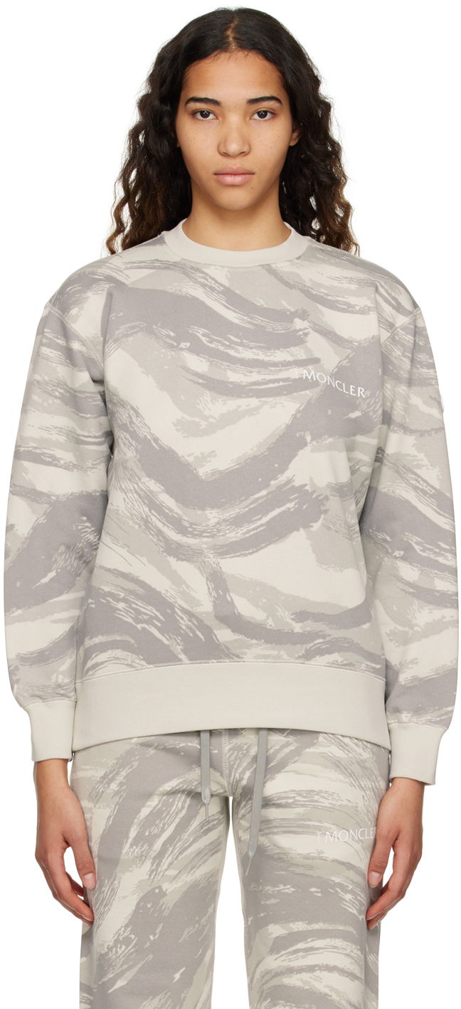 Sweatshirt Moncler x Genius 4 x HYKE Printed Sweatshirt Grå | H209K8G00002M2547, 0