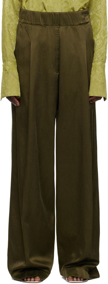 Bukser Dries Van Noten Dries Van Noten Elasticated Wide-Leg Trousers Grøn | 251-010910-1426, 0