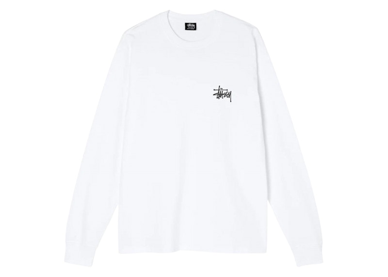 T-shirt Stüssy Long Sleeve Tee Hvid | 1994759 / 1994649