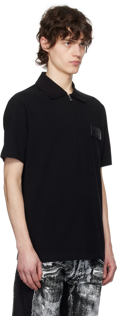 Polo skjorte Balmain Balmain Logo Patch Polo Sort | EH1GC027BC92, 1
