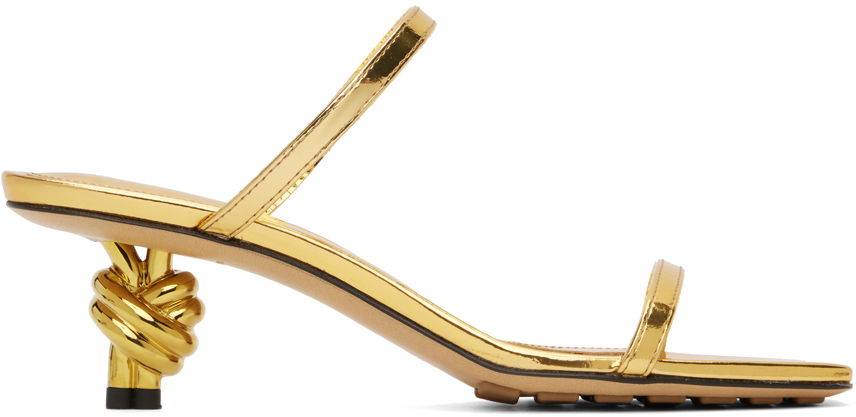Tilbehør Bottega Veneta Bottega Veneta Blink Knot Heeled Sandals Gul | 775417 V3H60, 0