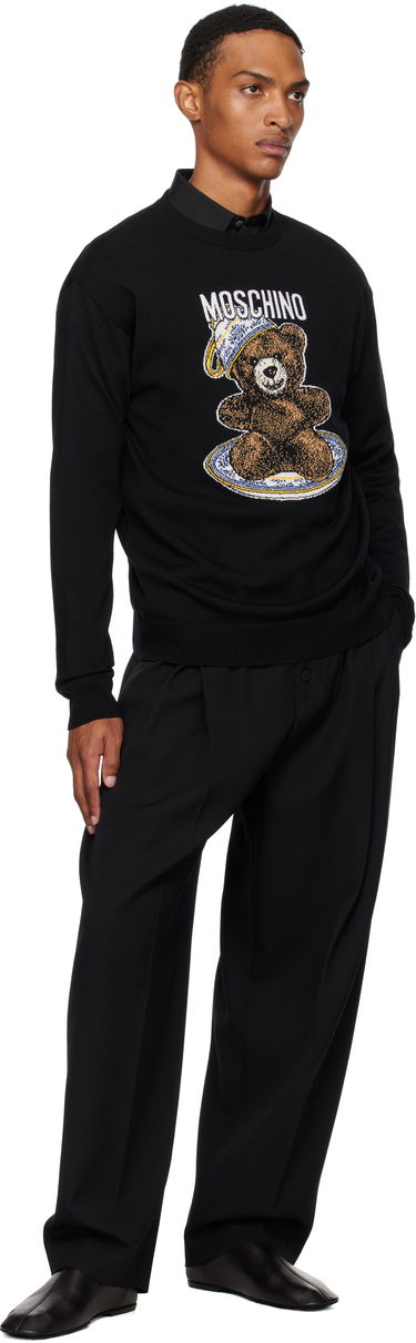 Sweater Moschino Moschino Teddy Intarsia Wool Sweater Sort | 252ZZ092952002555, 3