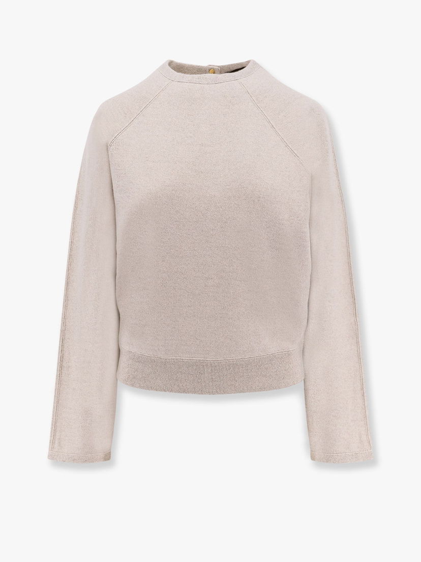 Sweater Loro Piana Loro Piana Brienno Cropped Sweater Beige | FAP0750A0JV