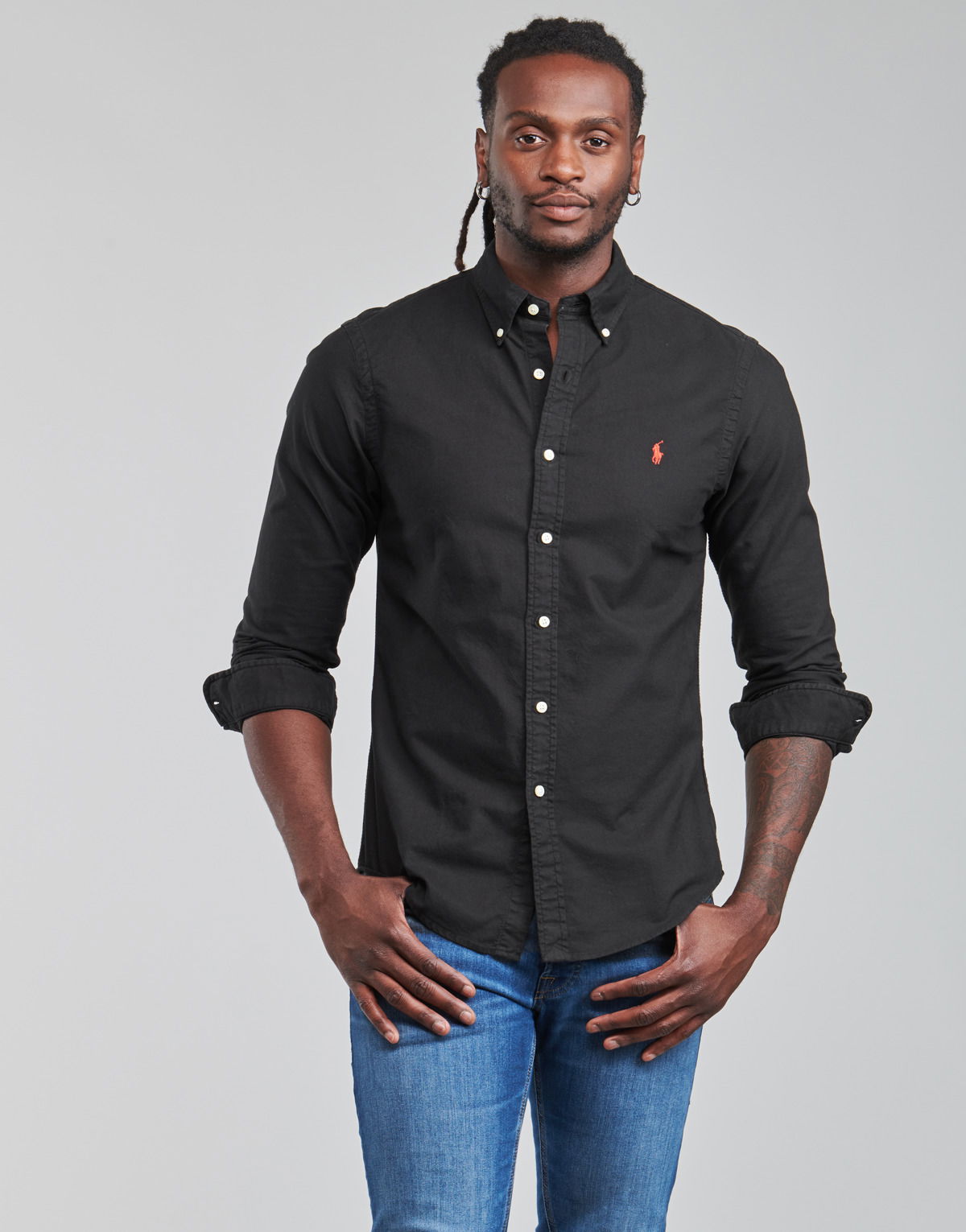 Skjorte Polo by Ralph Lauren Long Sleeve Shirt Sort | 710772288001-NOS, 1