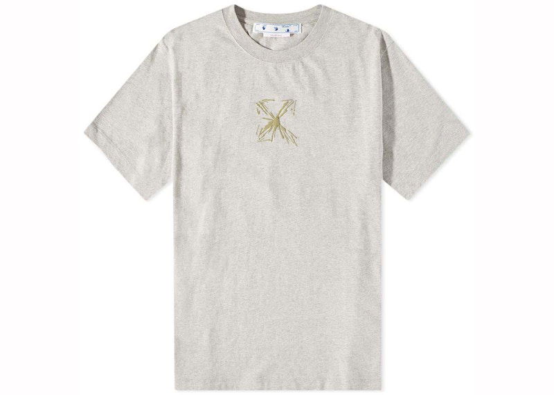 T-shirt Off-White Splash Arrow Oversized T-Shirt Grå | OMAA120S23JER0020817