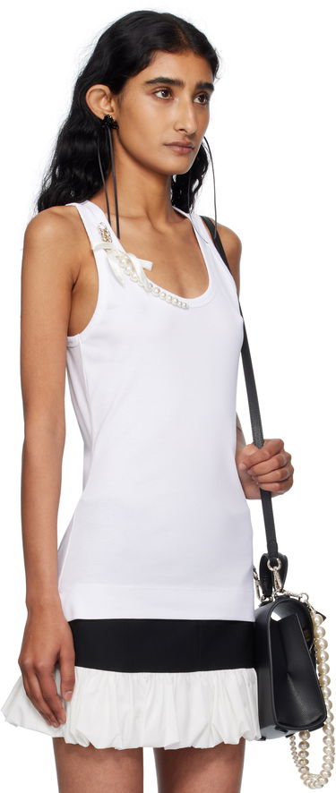 Tanktop Simone Rocha Simone Rocha Pearl Chain Tank Top Sort | 5375B 0553, 4