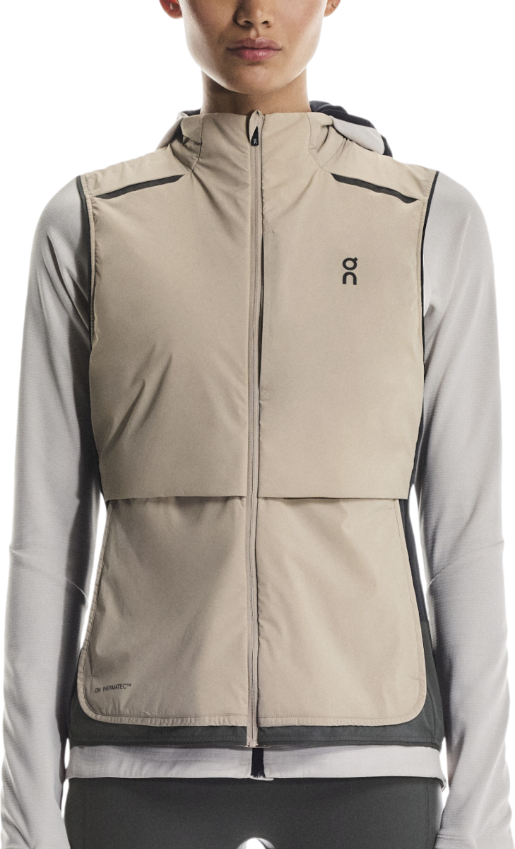 Vest On Running Running Weather Hooded Vest Beige | 1wf30233557, 0