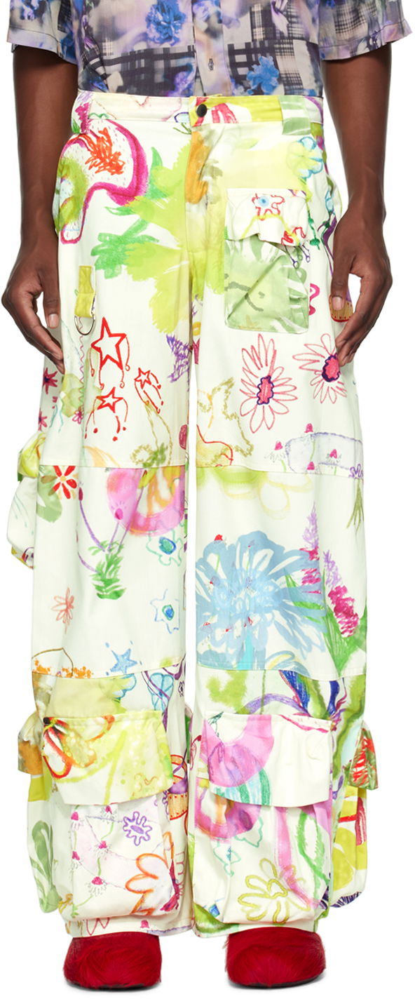 Cargo bukser Collina Strada Collina Strada Garden Print Cargo Pants Flerfarvet | XX6407
