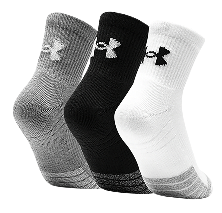 Sokker Under Armour Heatgear Quarter 3-Pack Socks Grå | 1353262-002, 1