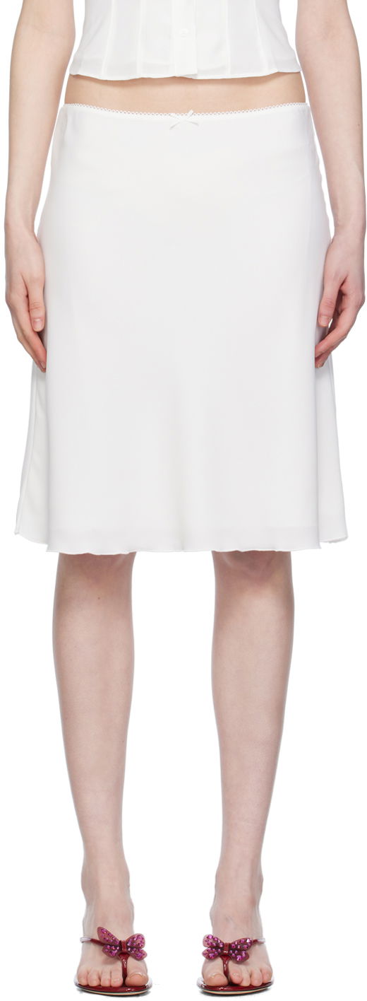 Nederdel GUIZIO Guizio Paloma Midi Skirt Hvid | C00304W016