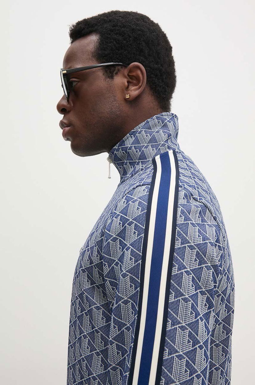 Sweatshirt Lacoste Patterned Sweatshirt Blå | SH1368