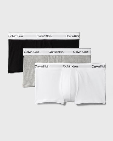 Boksere CALVIN KLEIN Calvin Klein Low Rise Trunk Underwear 3-Pack Grå | LV00NB4389MP1, 0
