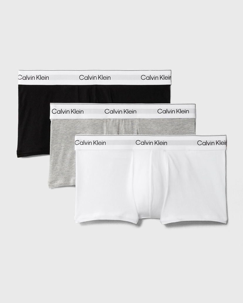 Boksere CALVIN KLEIN Calvin Klein Low Rise Trunk Underwear 3-Pack Hvid | LV00NB4389MP1