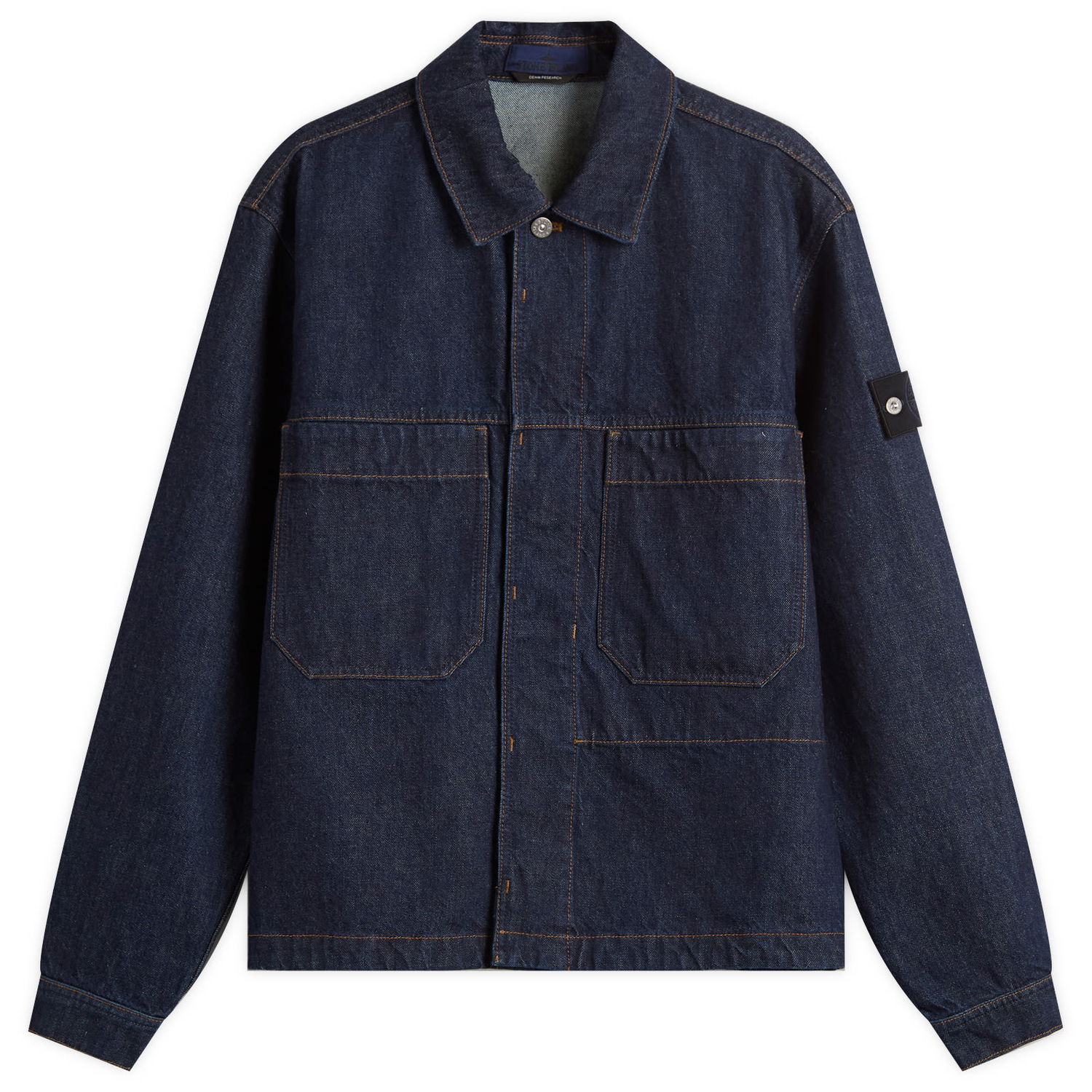 Jakke Stone Island Stone Island Denim Jacket Rinsed Large Mørkeblå | K2S15Q100027-VJ201, 1