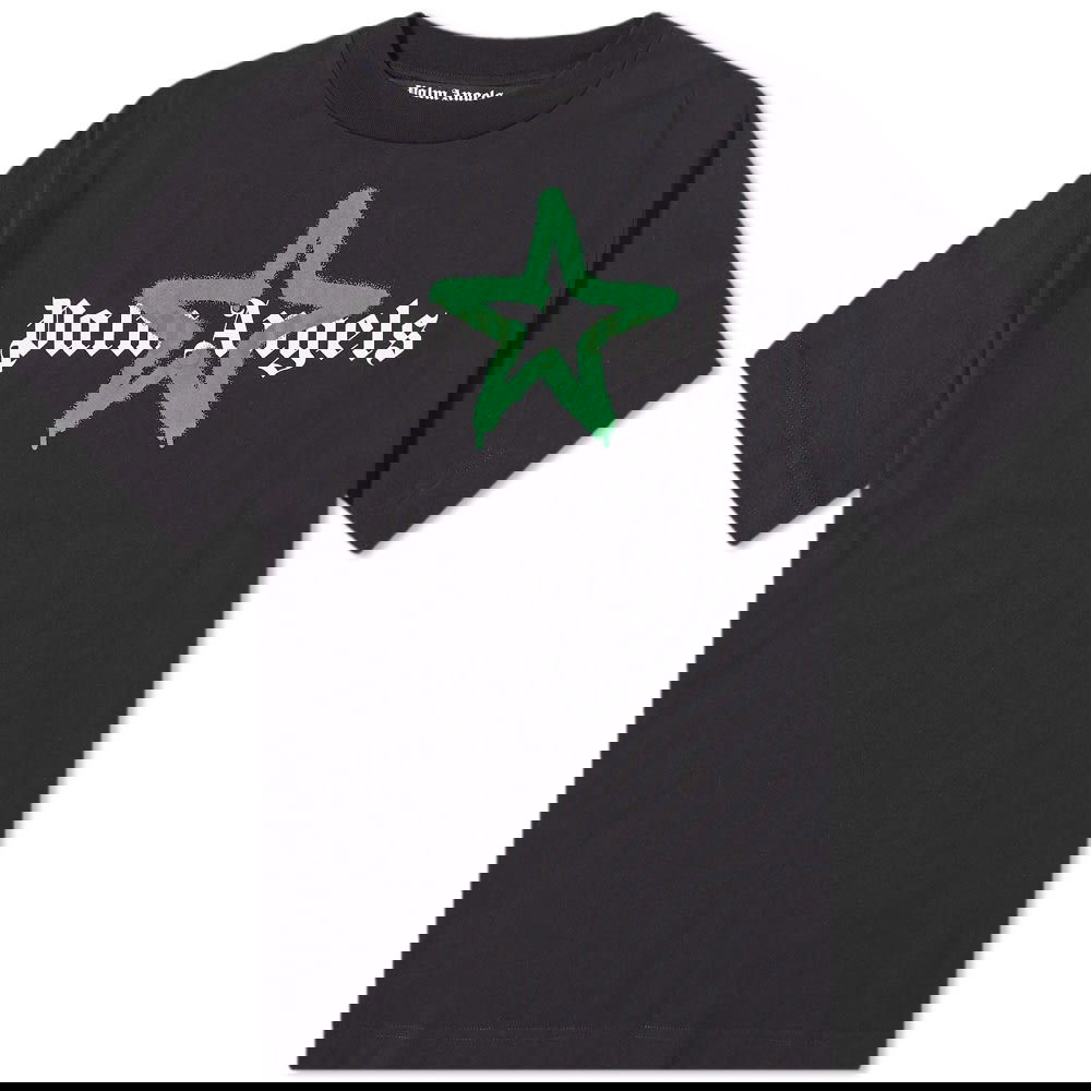 T-shirt Palm Angels Star Sprayed Logo Tee Sort | PMAA001C99JER0241055, 0