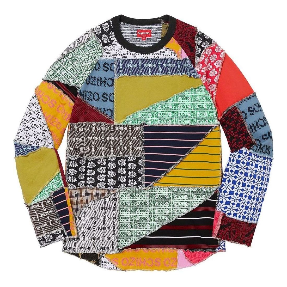 Sweater Supreme Patchwork Jacquard Shirt Flerfarvet | SUP-SS23-118, 0
